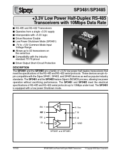 SP3485CN Datasheet PDF Signal Processing Technologies