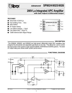 SP8024 Datasheet PDF Signal Processing Technologies