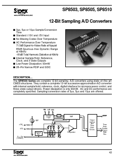 SP8510KN Datasheet PDF Signal Processing Technologies