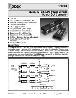 SP9604KP Datasheet PDF Signal Processing Technologies