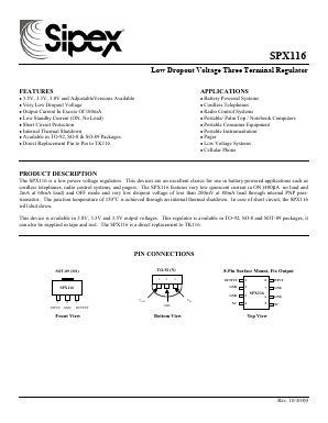 SPX116 Datasheet PDF Signal Processing Technologies