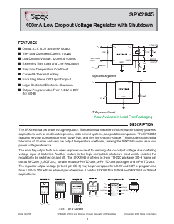 SPX2945R-3-3/TR Datasheet PDF Signal Processing Technologies