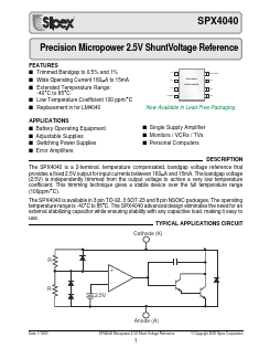 SPX4040AS-2.5/TR Datasheet PDF Signal Processing Technologies