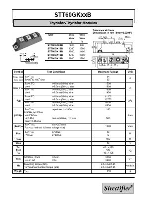 STT60GK12B Datasheet PDF Sirectifier Electronics