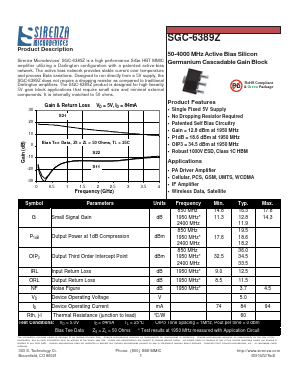 SGC-6389Z-EVB1 Datasheet PDF Sirenza Microdevices => RFMD