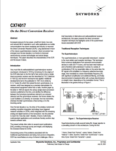 CX74017 Datasheet PDF Skyworks Solutions