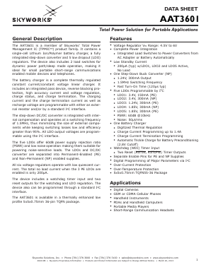 AAT3601IIH-T1 Datasheet PDF Skyworks Solutions
