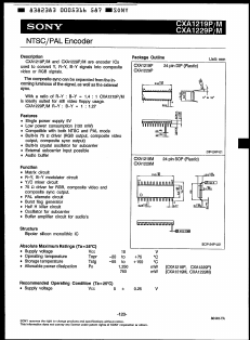 CXA1229P Datasheet PDF Sony Semiconductor