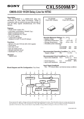 CXL5509M Datasheet PDF Sony Semiconductor