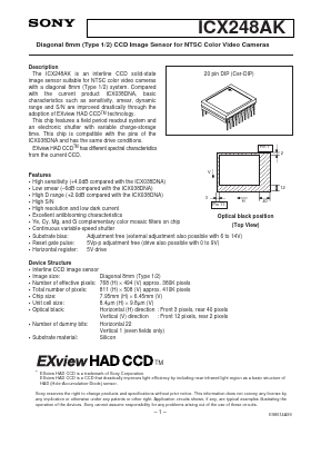 ICX248AK Datasheet PDF Sony Semiconductor