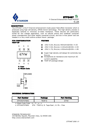 STP3467 Datasheet PDF STANSON TECHNOLOGY
