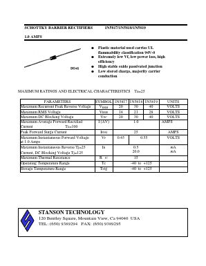 1N5817 Datasheet PDF STANSON TECHNOLOGY