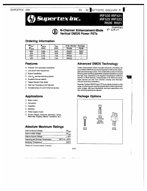 R520 Datasheet PDF  Supertex Inc
