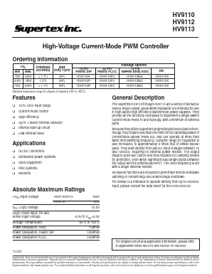 HV9111NG Datasheet PDF  Supertex Inc