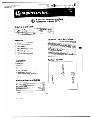 IRF531 Datasheet PDF  Supertex Inc