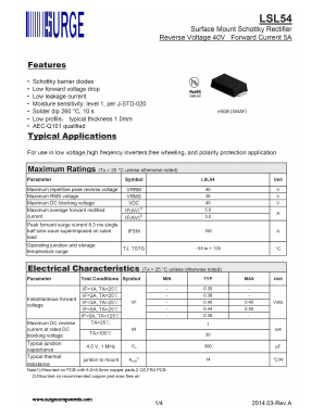 LSL54 Datasheet PDF Surge Components