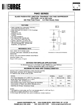 P6KE11A Datasheet PDF Surge Components
