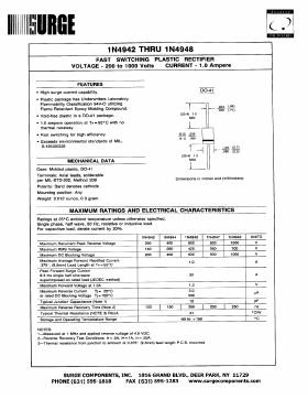 1N4944 Datasheet PDF Surge Components