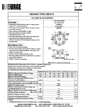 SB3510W Datasheet PDF Surge Components