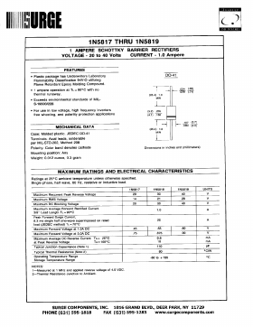 1N5818 Datasheet PDF Surge Components