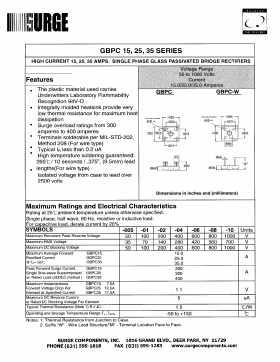 GBPC3510W Datasheet PDF Surge Components