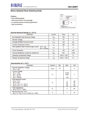 1N4148WT Datasheet PDF Surge Components