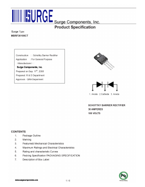 MBRF30100CT Datasheet PDF Surge Components
