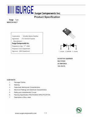 MBRF20100CT Datasheet PDF Surge Components
