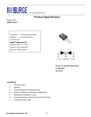 MBRF10100CT Datasheet PDF Surge Components