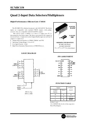 SL74HC158D Datasheet PDF System Logic Semiconductor