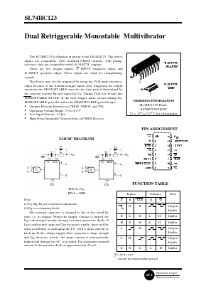 SL74HC123D Datasheet PDF System Logic Semiconductor