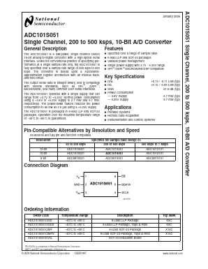 ADC101S051 Datasheet PDF TEXAS ADVANCED OPTOELECTRONIC SOLUTIONS