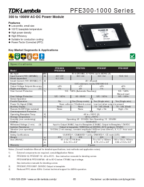 PFE500SA-12 Datasheet PDF TDK Corporation