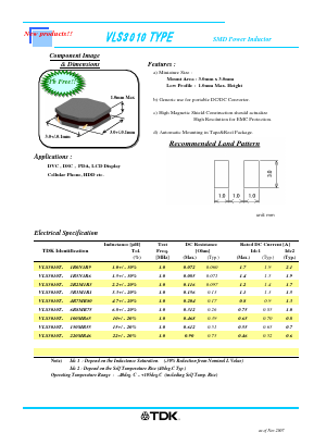 VLS3010T Datasheet PDF TDK Corporation