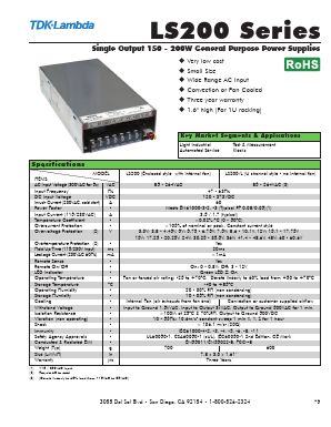 LS200-5L Datasheet PDF TDK Corporation