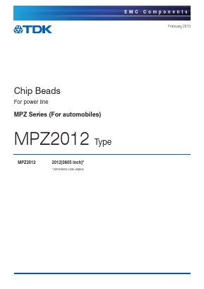 MPZ2012S300ATD25 Datasheet PDF TDK Corporation