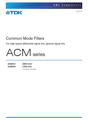 ACM2012-900-2P-T-002 Datasheet PDF TDK Corporation