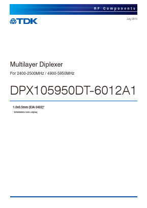 DPX105950DT-6012A1 Datasheet PDF TDK Corporation
