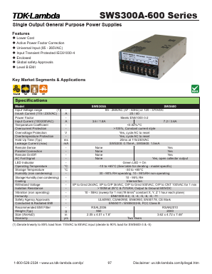 SWS600-15_12 Datasheet PDF TDK Corporation