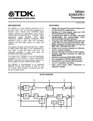 78P2241 Datasheet PDF TDK Corporation