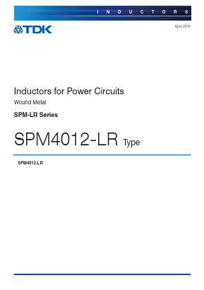 SPM-LR Datasheet PDF TDK Corporation