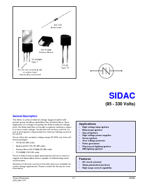 K2500E70 Datasheet PDF Teccor Electronics