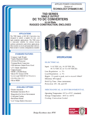 TSD-100A-24 Datasheet PDF Technology Dynamics Inc.