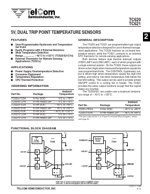TC621CEOA Datasheet PDF TelCom Semiconductor, Inc