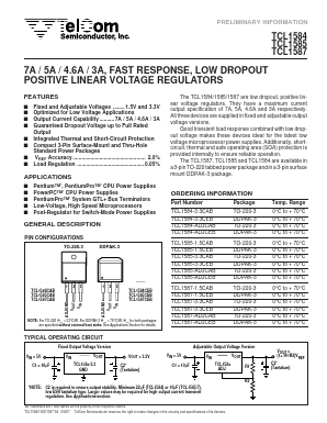 TCL1584-3.3CAB Datasheet PDF TelCom Semiconductor, Inc