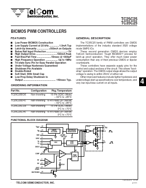 TC25C25 Datasheet PDF TelCom Semiconductor Inc => Microchip