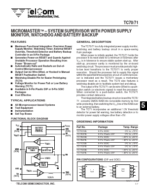 TC71EPA Datasheet PDF TelCom Semiconductor, Inc