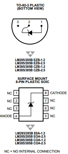 LM285EOA-1.2 Datasheet PDF TelCom Semiconductor, Inc