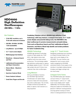 HDO4K-LINBUSTD Datasheet PDF Teledyne Technologies Incorporated