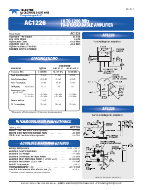 AC1226 Datasheet PDF Teledyne Technologies Incorporated